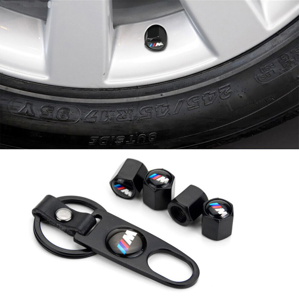 Black 4PCS Car Wheels Tyre Air Valve Stem Dust Cap ForBMW-image-OPC-P8XH7JX-NEW