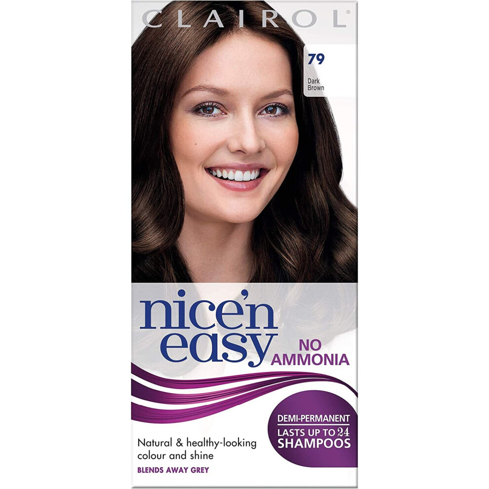 Clairol Nice'n Easy Semi-Permanent Hair Dye No Ammonia 79 Dark Brown