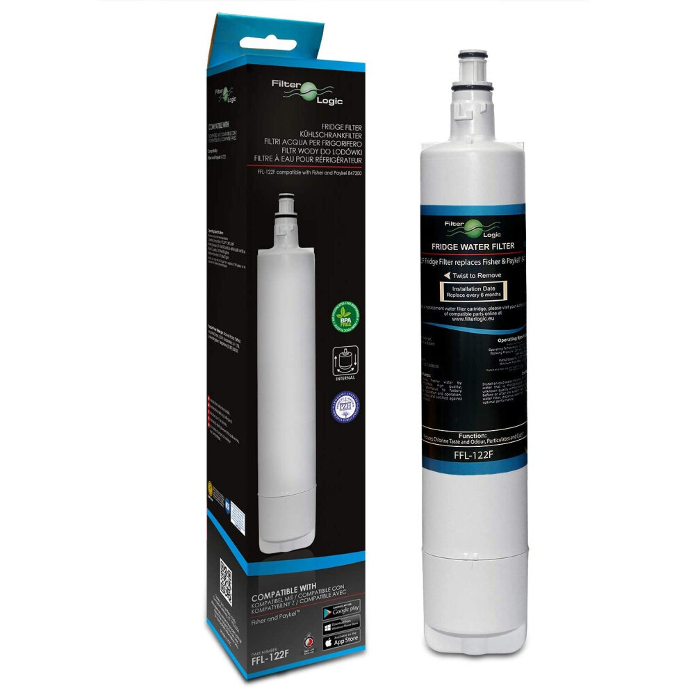 FilterLogic FFL-122F Fridge Water Filter Compatible with Fisher Paykel 847200 fits E442B, RS9120W,RF610A,RS90A,RS36A,RS9AU1 & More