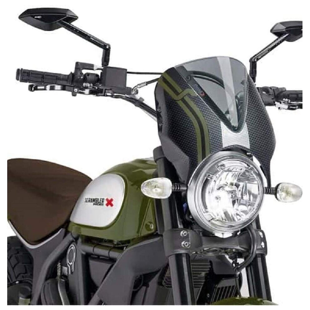 Puig Retrovision 7652W Icon/Classic/Full Throttle 15', Ducati Scrambler Sixty2 16'-19', Transparent 8435529315915