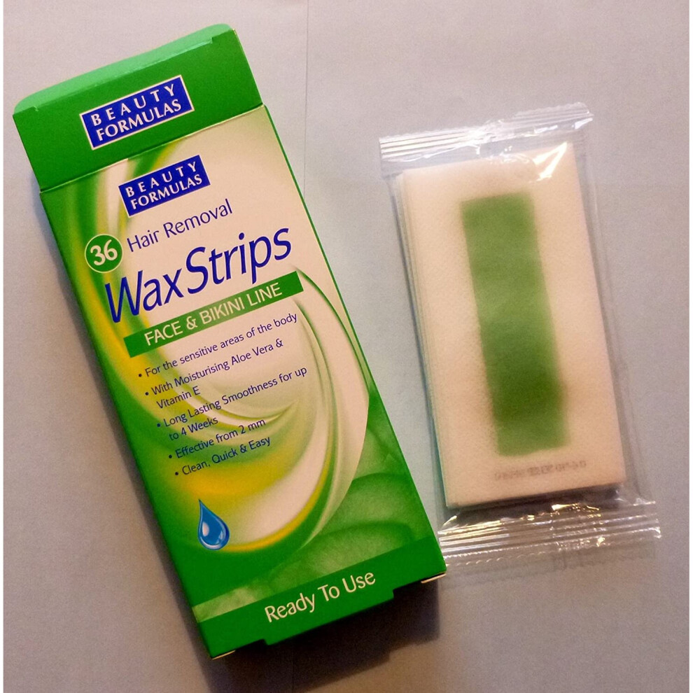 Beauty Formulas Hair Removal Wax Stripsâ ÂÂ Face & Bikini Line By