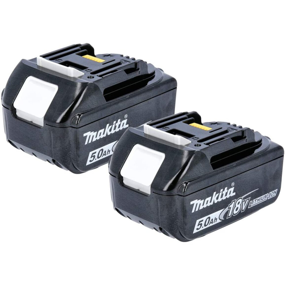 Makita Genuine BL1850B 18V 5.0Ah Battery Twin Pack for Makita DJR183Z, DJR185Z, DJV180Z, DJV181Z, DSS610Z, DSS611Z, DTD152Z, DTD154Z, DTM50Z, DTM51Z