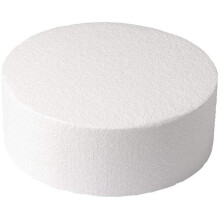 Round Straight Edged Polystyrene Cake Dummy - 6 x 4'' Deep