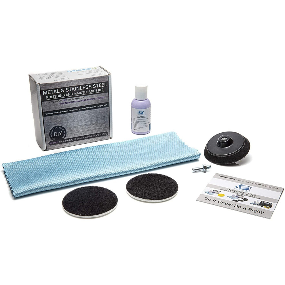 Glass Polish 32003 Diy Metal And Stainless Steel Restoration Kit, Polishing And Maintenance 5012345310046
