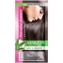 Marion Hair Color Shampoo in Sachet Lasting 4-8 Washes - 59- Ebony Black