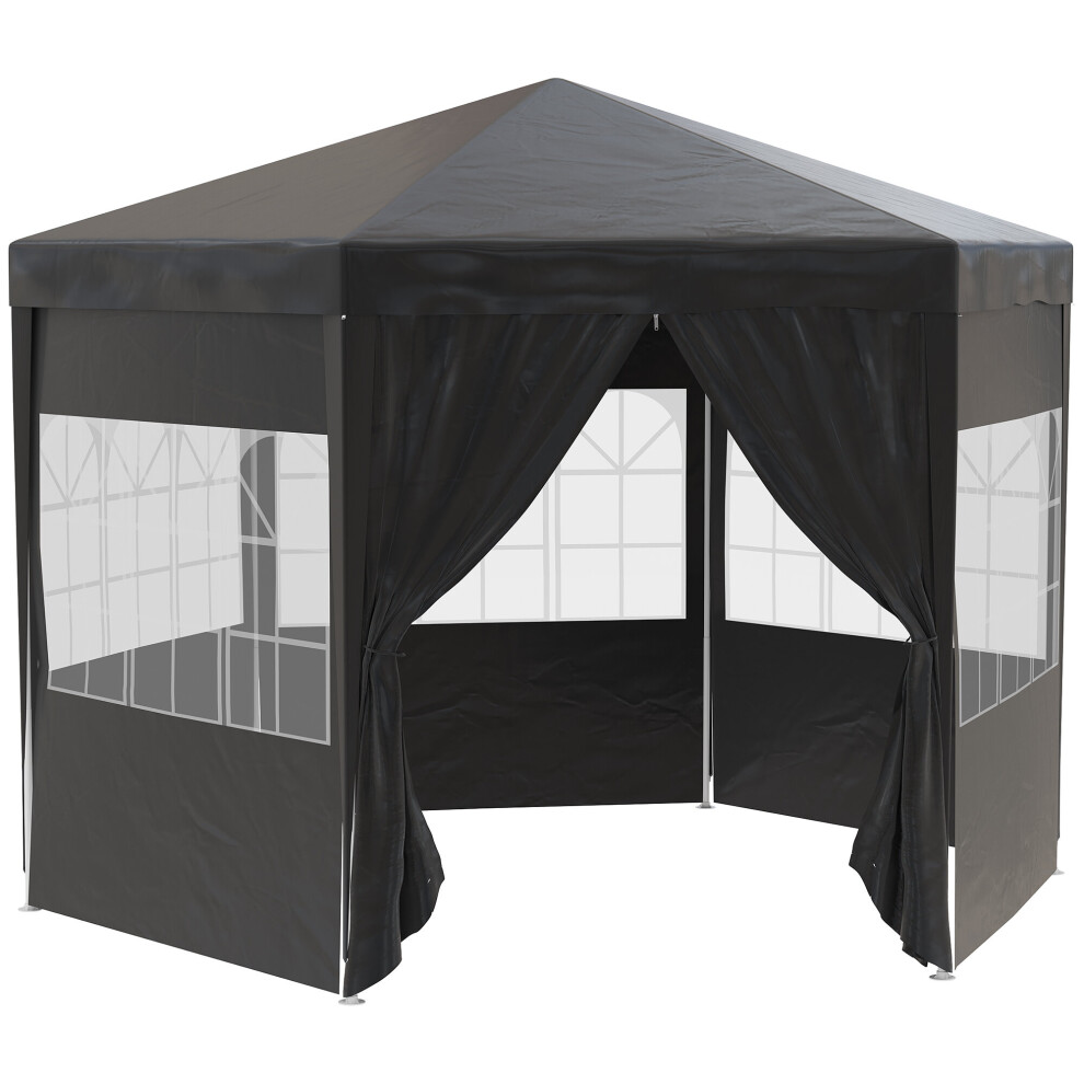 Outsunny 3.9M Outdoor Gazebo Canopy Party Tent With 6 Removable Side Walls