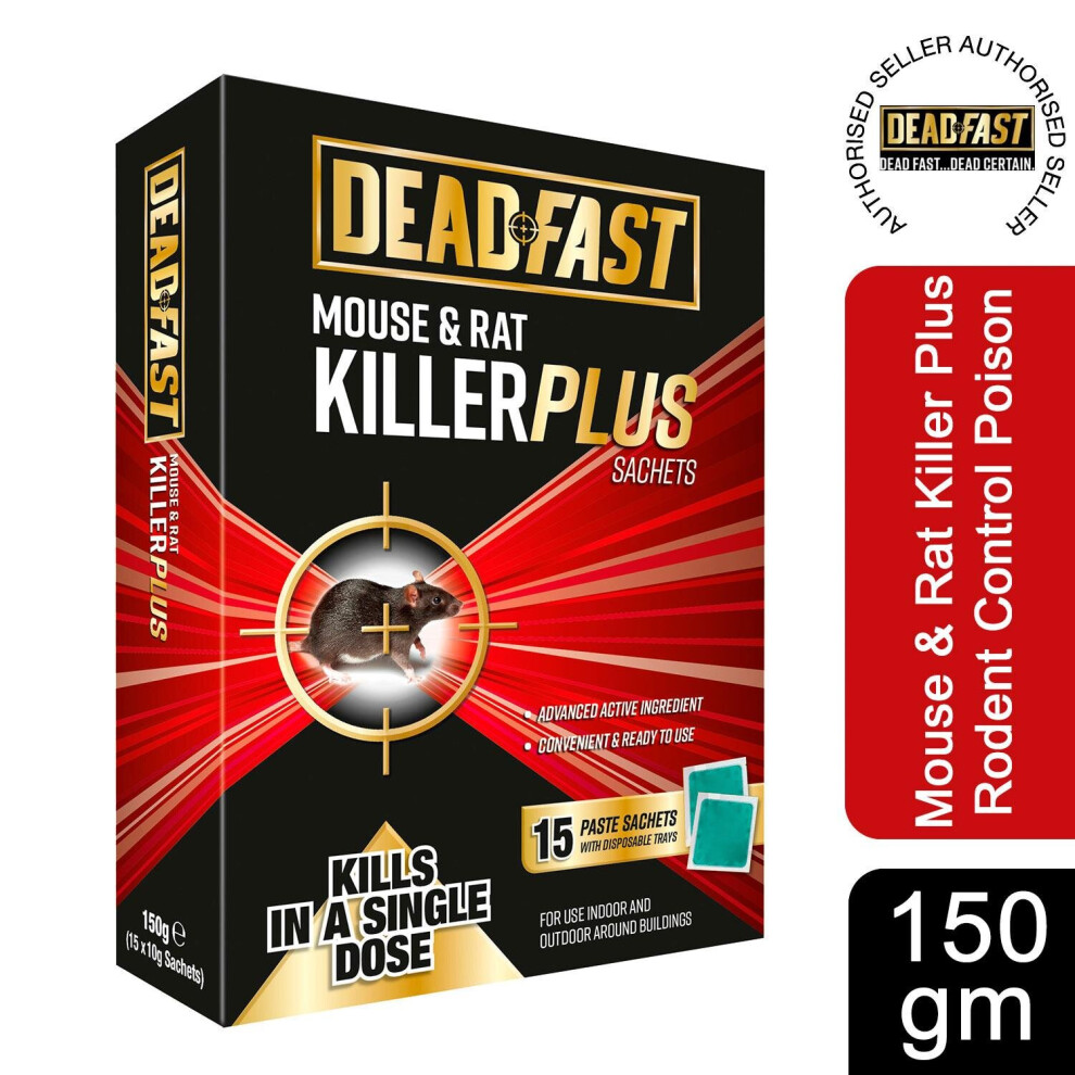 Deadfast (15 Sachets) Mouse Killer Poison Sachets, 8 Or 15 Pcs