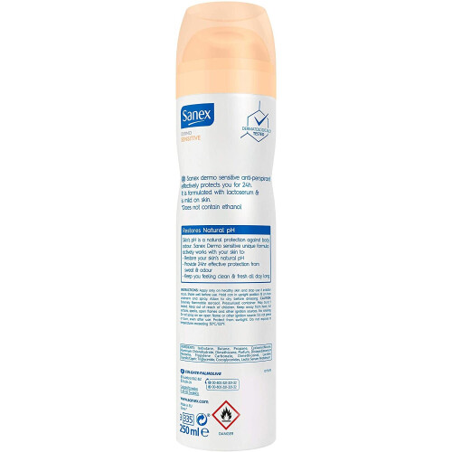 Sanex Sanex Dermo Sensitive Anti-Perspirant Deodorant Spray, 250 ml 2