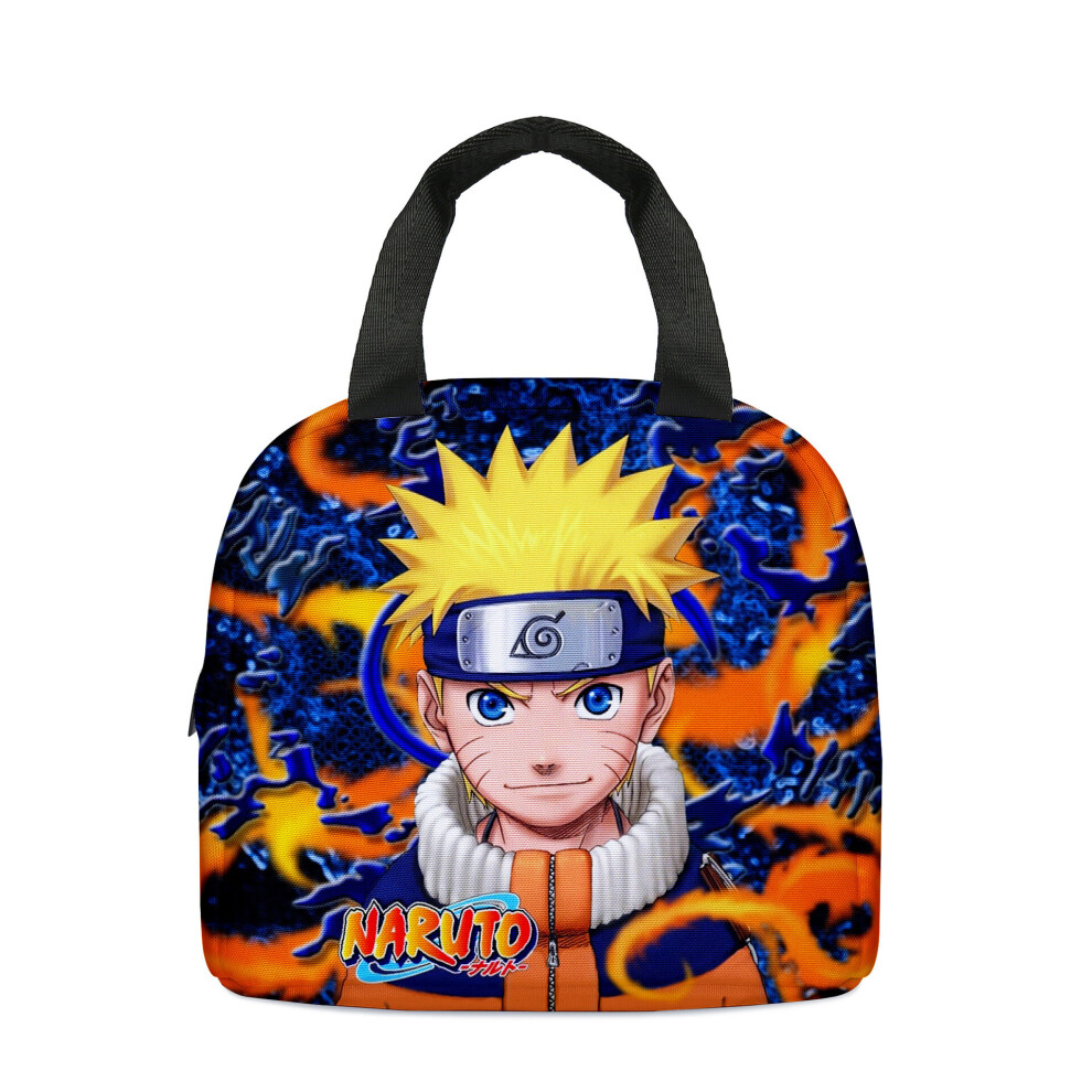 (3) Naruto Lunch Box Bag Children Outdoor Lunch Bag Portable