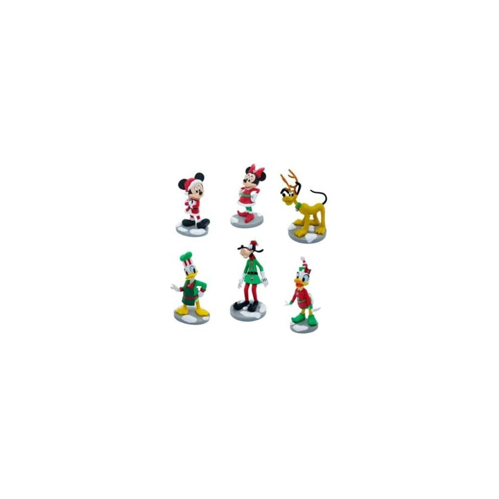 Disney Mickey And Friends Christmas Figurine Playset