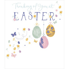 Foiled Eggs Thinking Of You Happy Easter Greeting Card Easter Greetings Cards