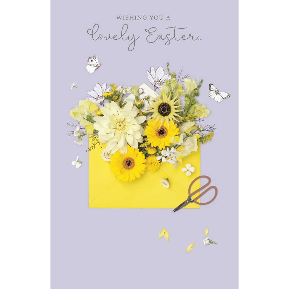 Floral Display With Love At Easter Greeting Card Easter Greetings Cards