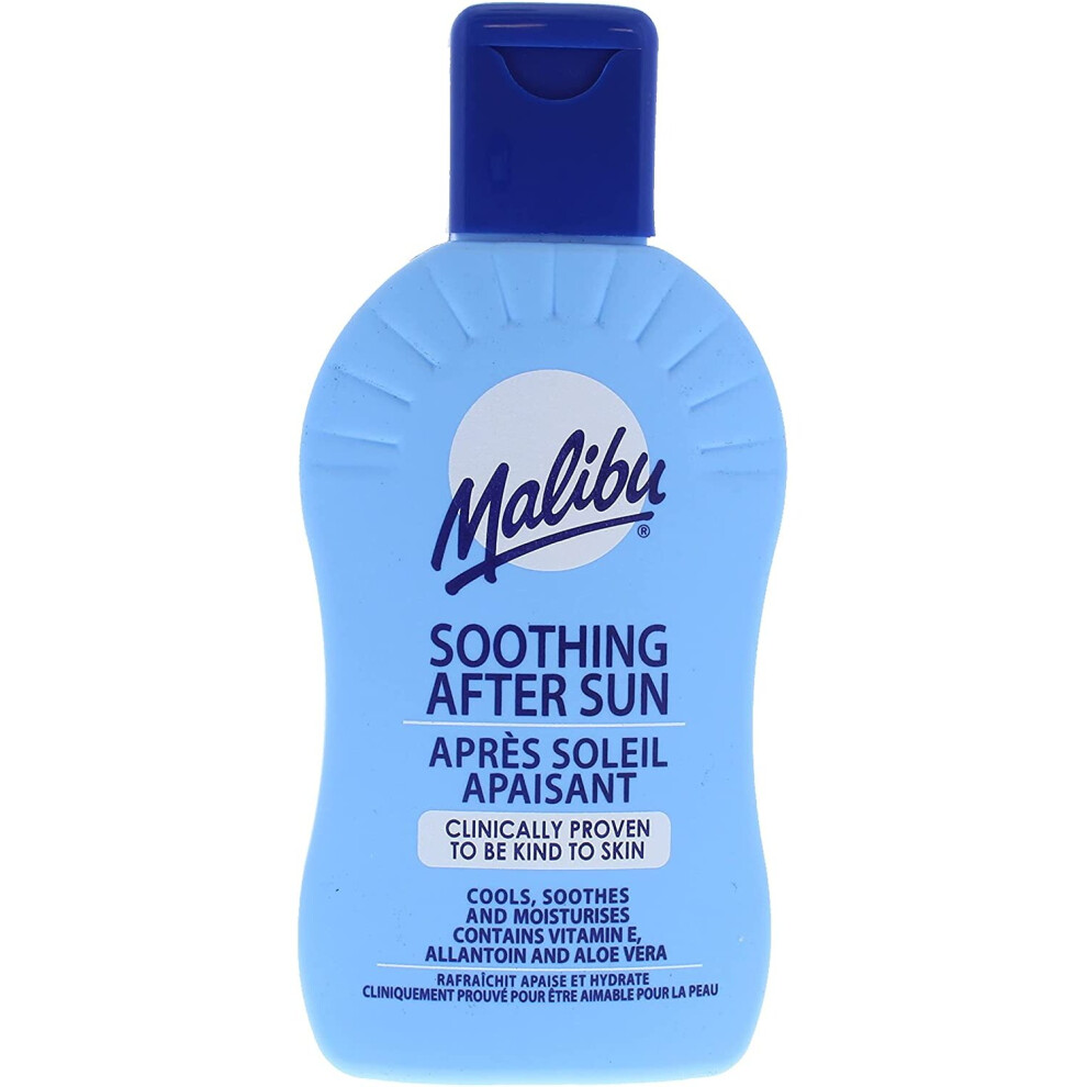 Malibu Soothing Moisturising vitamin Enriched After-Sun Lotion, 200ml, Original, multicoloured