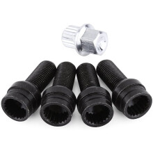 Universal Steel Wheel Bolt Wheel Bolts Lock Lug Nut & Lock Lug Nut Set With Key For AudI GolF JettA 4+1 M14*1.5MM