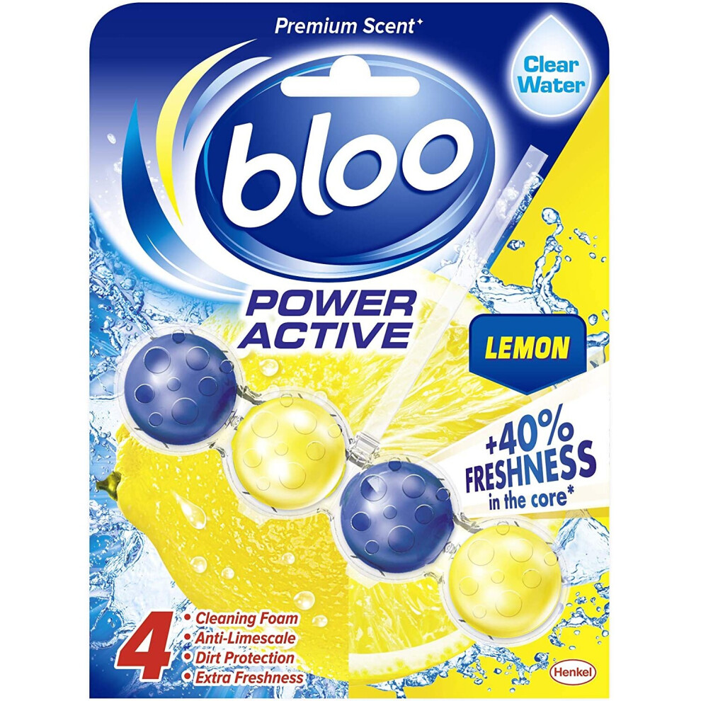 Bloo Power Active Toilet Rim Block, Lemon, 50 gram