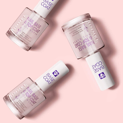 Rimmel London Nail Nurse 5 in 1 Base & Top Coat, Moisturising Formula