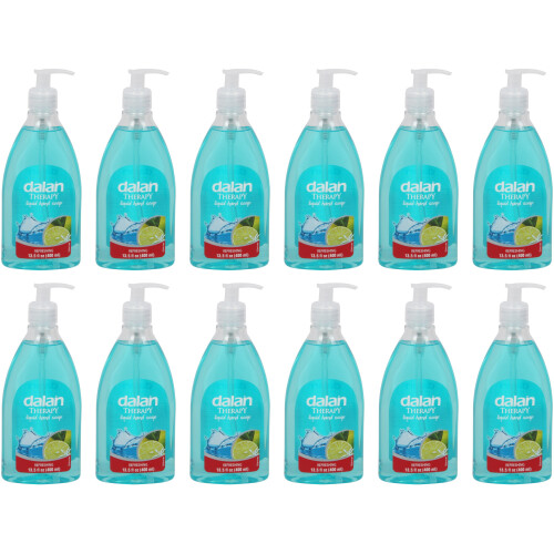 12x Dalan Therapy Liquid Hand Soap. Refreshing. (400 ml / 13.5 fl oz)