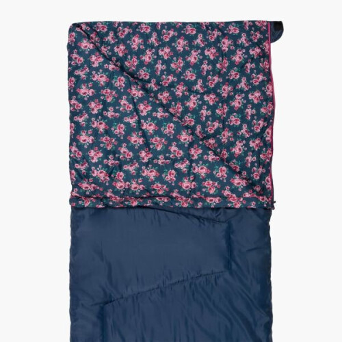Highlander Sleepline Camping Sleeping Bag | Floral Blue | 2 Season | Single