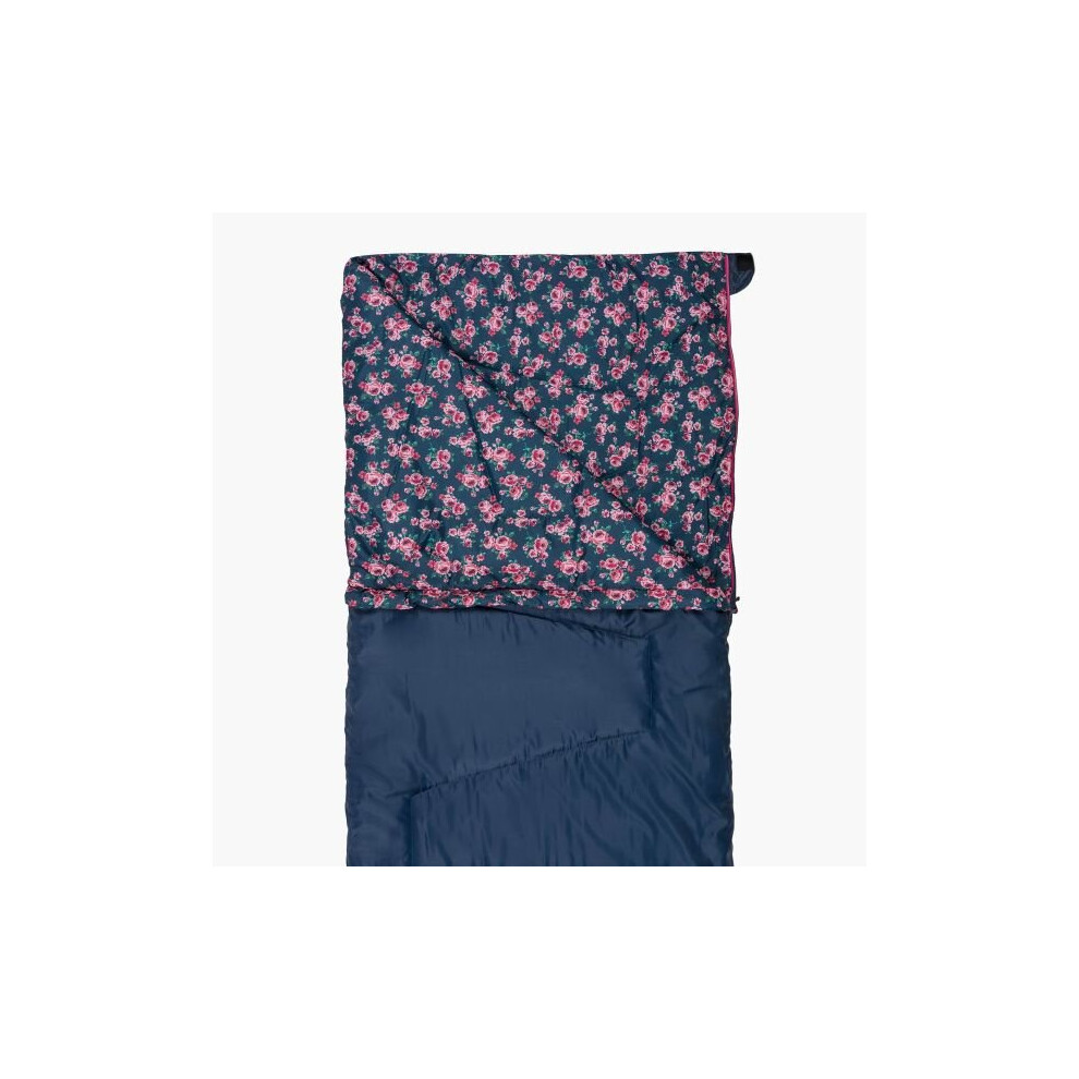 Highlander Sleepline Camping Sleeping Bag | Floral | 2 Season | Single Blue