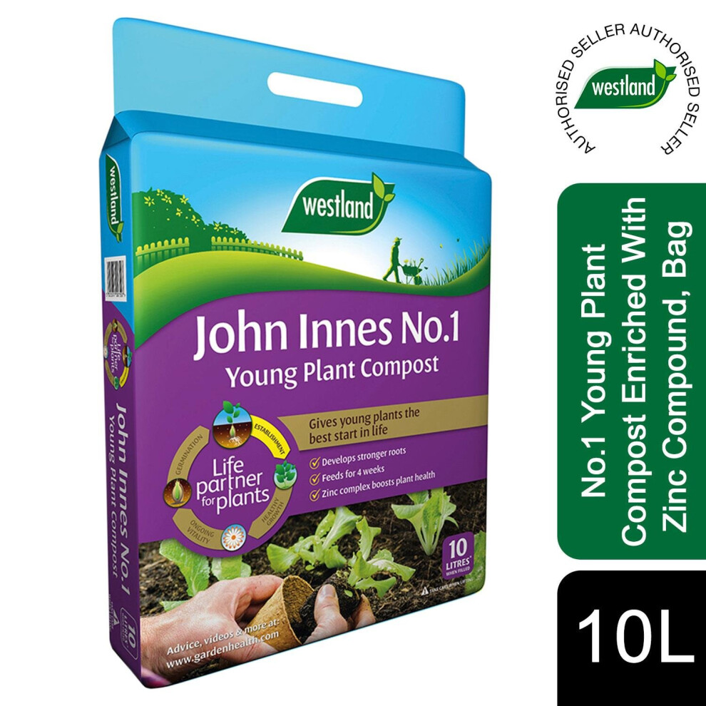Westland John Innes No.1 Young Plant Compost Enriched With Zinc Compound, 10L