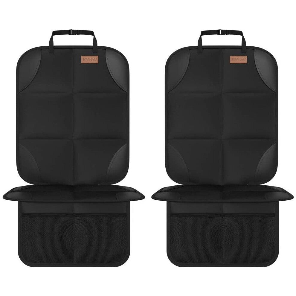 Car Seat Protector - 2 Pack Kids Car Seat Protectors For Child Seats With Waterproof Fabric & Thickest Padded Cover & Featuring Best Size Smart Elf