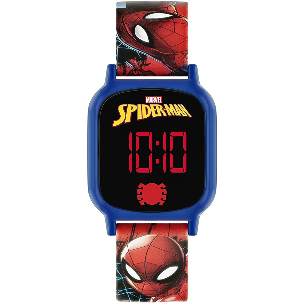 Spiderman Boy's Digital Quartz Watch With Silicone Strap Spd4602