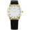 Sekonda Sekonda Black and Gold Leather White Dial Strap Watch 1854 1