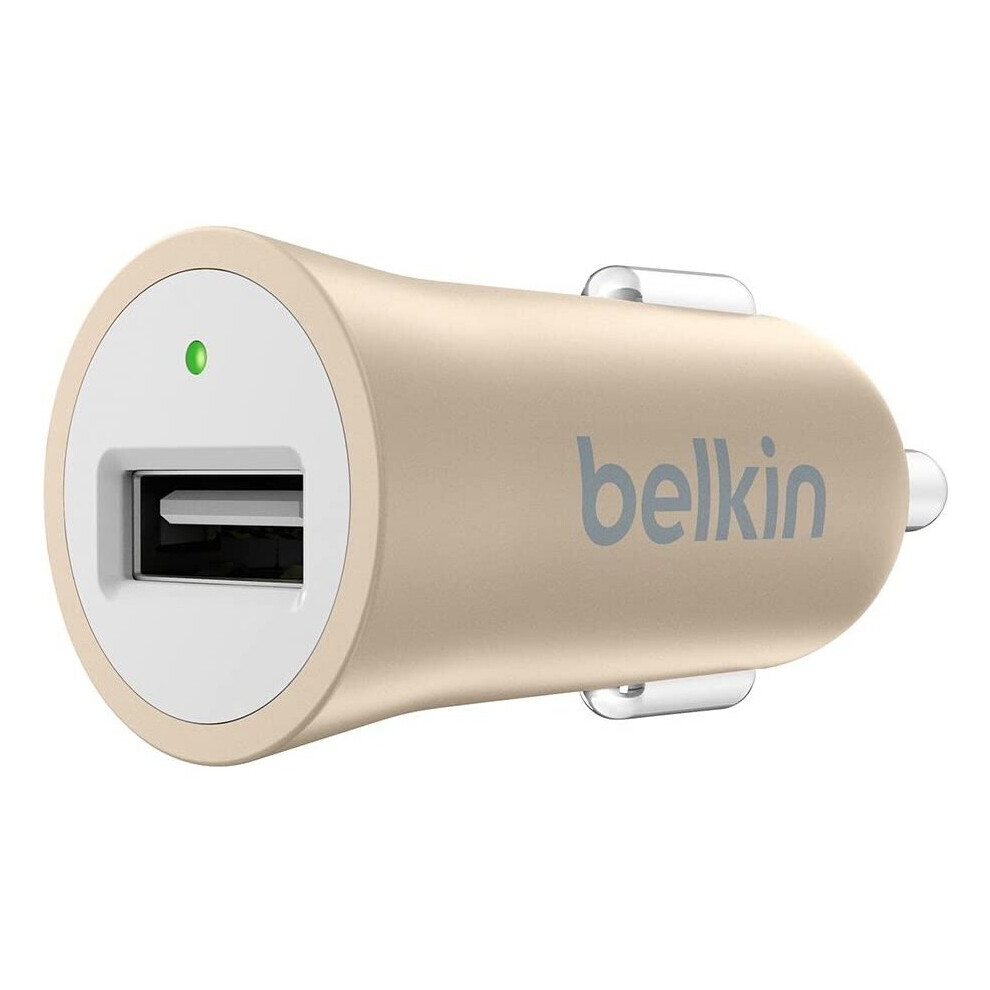 Belkin Premium MIXIT Fast 2.4 A USB Car Charger for Apple iPhone XS Max/XS/XR/X/8 Plus/8/7 Plus/7 and Apple iPad Air, iPad 2, iPad Mini with Connected