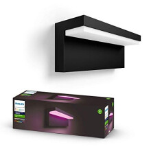 Philips Hue Nyro White and Colour Ambiance LED Smart Outdoor Wall Light for Garden, Patio. [Black] Compatible with Alexa, Google Assistant and Apple