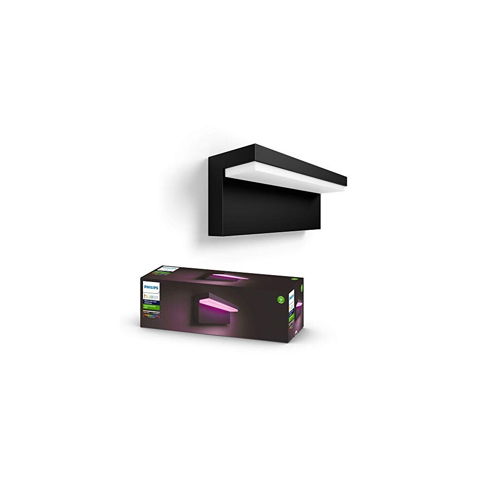 Philips Hue Nyro Outdoor Wall Light, Smart LED, Black | White and Colour Ambiance Light, 1020lm, IP44, Requires Hue Bridge, Smart Home - Image 2