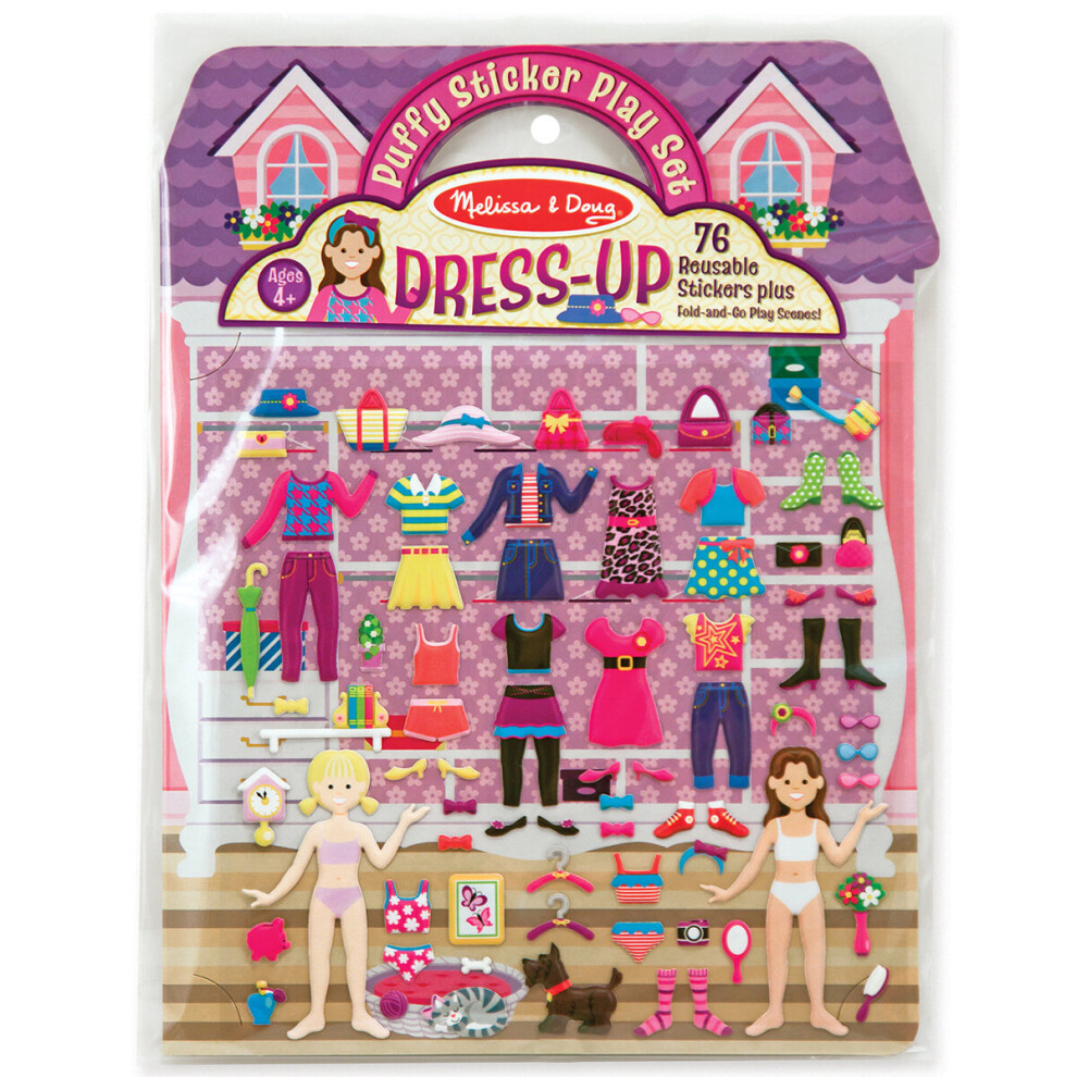 Melissa & Doug Puffy Sticker Play Set-Dress-Up 76 Stickers -MD2195