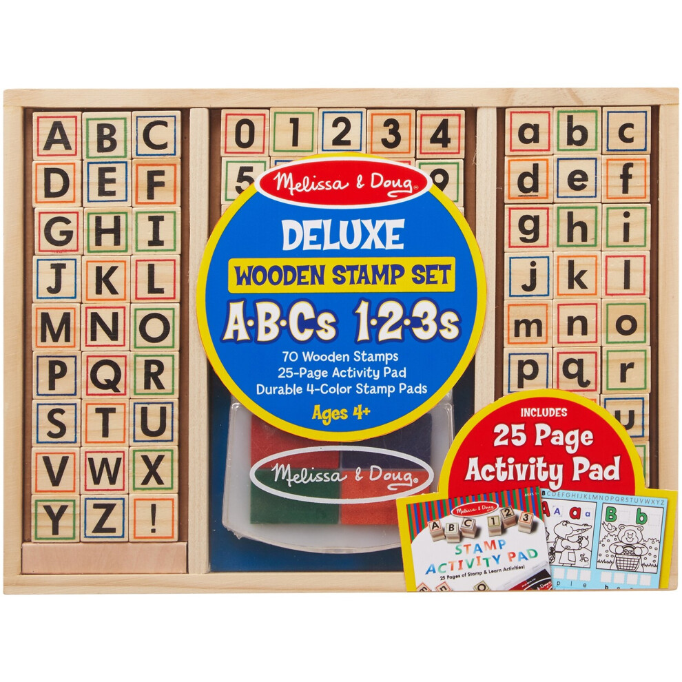 Melissa & Doug Wooden Abc Activity Stamp Set-Md30118