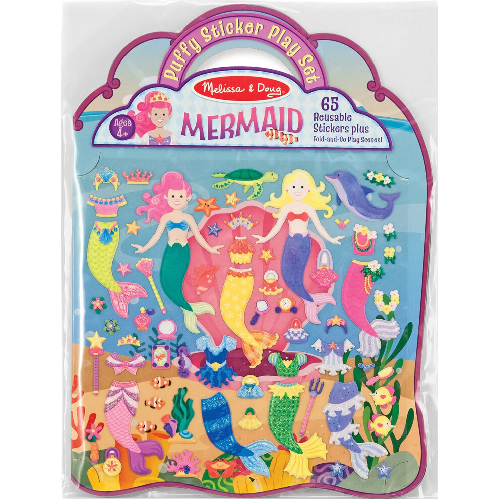 Melissa & Doug Puffy Sticker Play Set-Mermaid 65 Stickers -MD9413