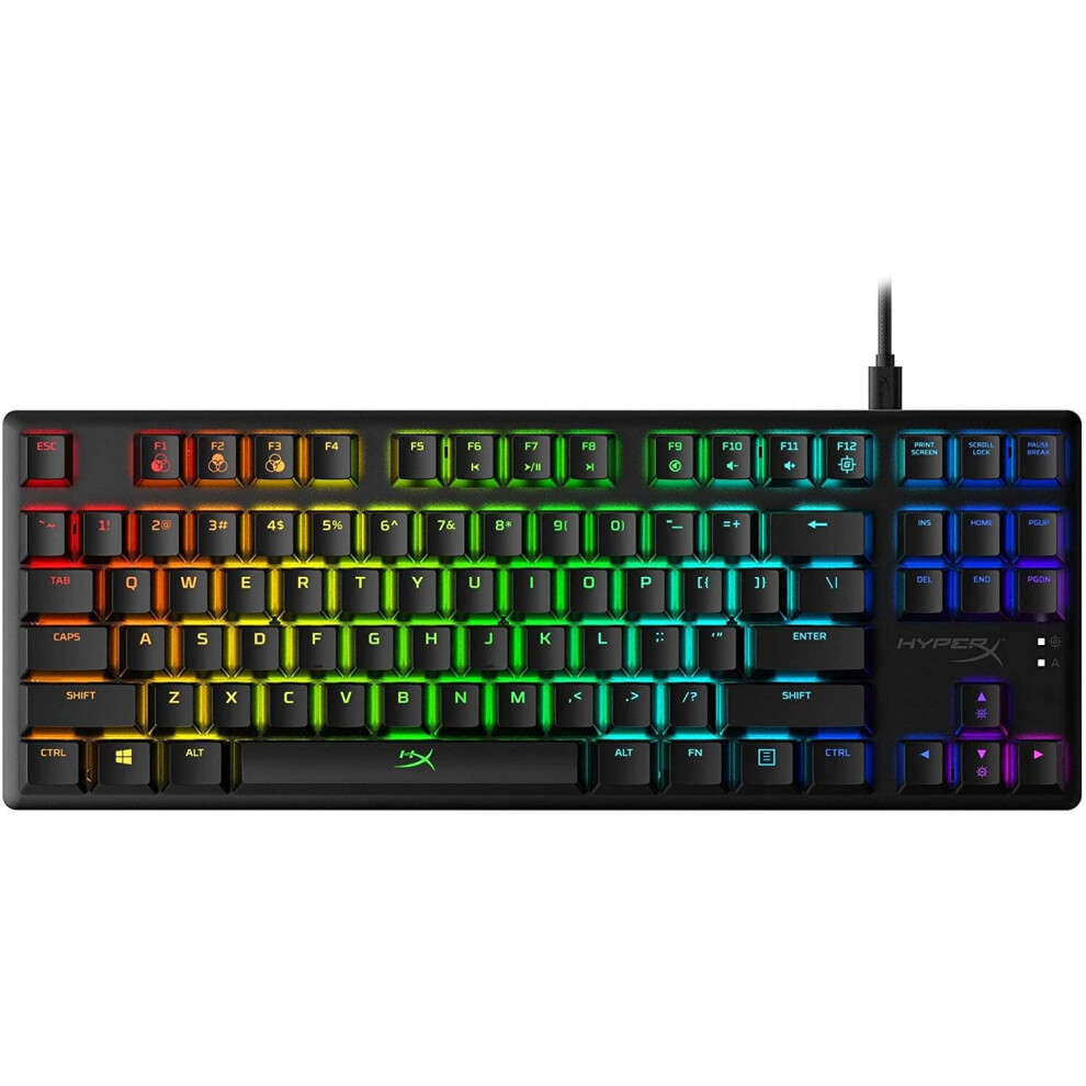 HyperX HX-KB7RDX-US Alloy Origins Core, RGB Gaming Mechanical Keyboard, Tenkeyless, HyperX Red switches (US layout)