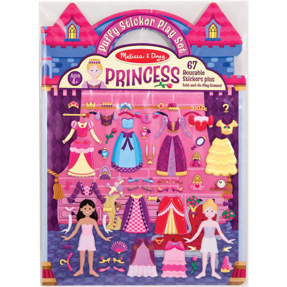 Melissa & Doug Puffy Sticker Play Set-Princess 67 Stickers MD9100