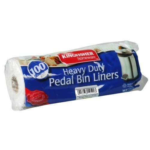 Kingfisher Kingfisher Pedal Bin Liners, Pack of 100, White