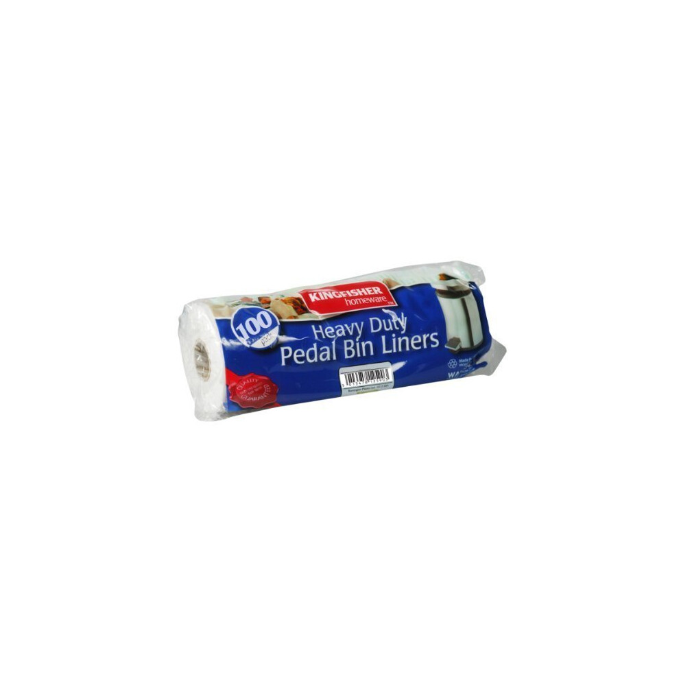 Kingfisher Pedal Bin Liners, Pack Of 100, White