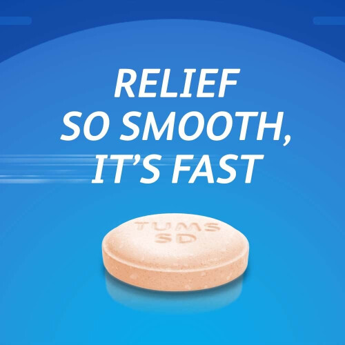 Tums Tums Smoothies Extra Strength Antacid, Assorted Fruit, 60 Chewable Tablets, Smooth Dissolve Formula, USA Import 2