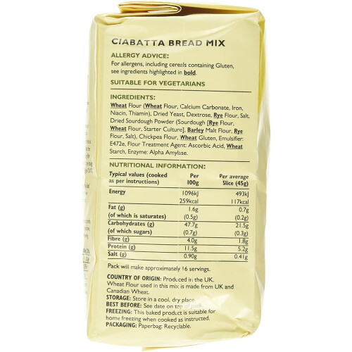 Wright's Baking Classic Ciabatta Bread Mix, 500g 1