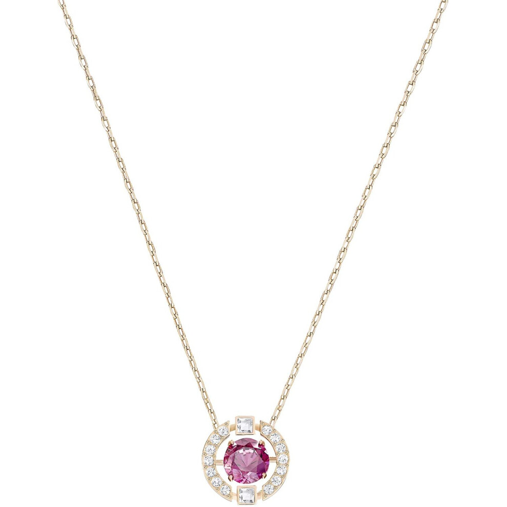 Swarovski Sparkling Dance Collection Rose Gold Red Necklace