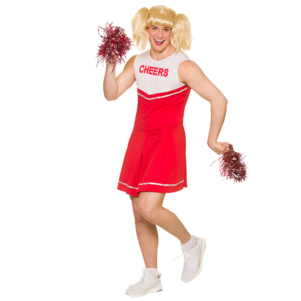 Wicked Costumes Men's Red (Large ) Cheerleader - Size