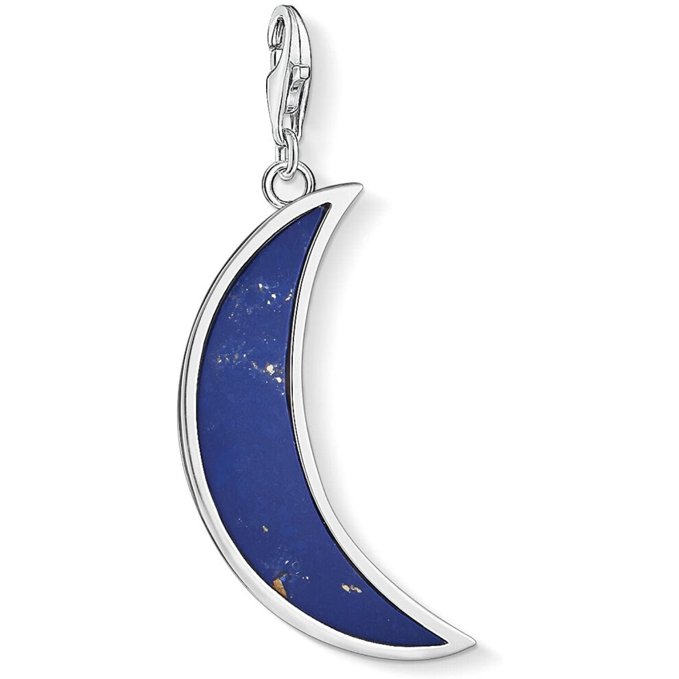 Thomas Sabo Women-Charm-Pendant Moon darkblue Charm Club 925 Sterling silver Y0006-771-2