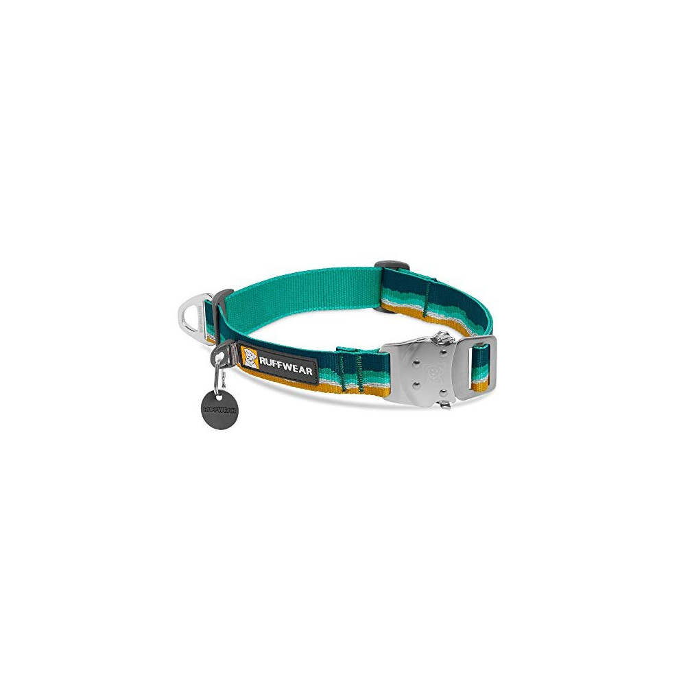 RUFFWEAR - Top Rope Dog Collar, Reflective Collar with Metal Buckle for Everyday Use, Seafoam, 11"-14"