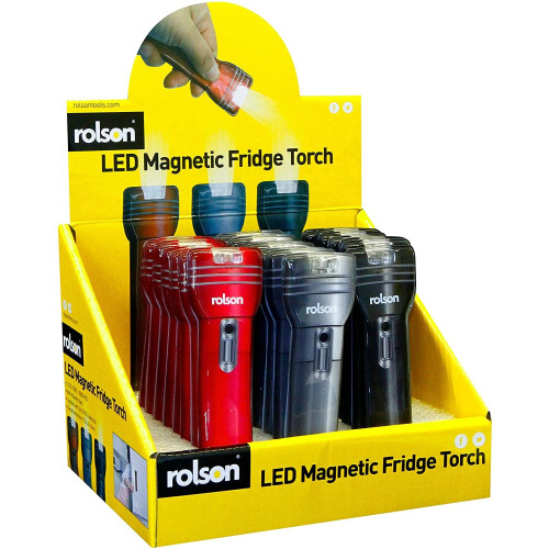 Rolson Rolson 61593 Fridge Magnet Torch, Black