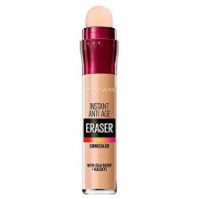 Maybelline Instant Anti Age Eraser Eye Concealer, Dark Circles and Blemish Concealer, Ultra Blendable Formula, 04 Honey