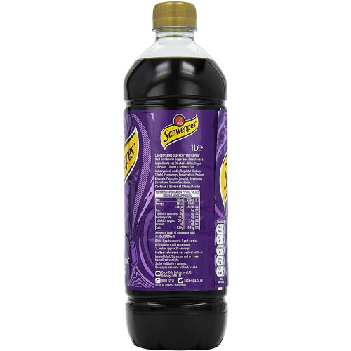 Schweppes Blackcurrant Cordial, 1L 1