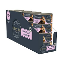 Encore 100% Natural Wet Cat Food, Tuna with Shrimp in 70 g Tins (Pack of 16)