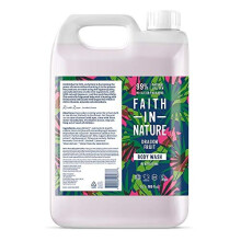 Faith in Nature Natural Dragon Fruit Body Wash, Revitalising Vegan and Cruelty Free, Parabens and SLS Free, 5 Litre Refill Pack