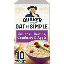 Quaker Oat So Simple Sultana Raisin and Apple Porridge, 10x38.5g
