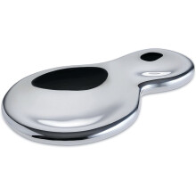 Alessi T-1000 Spoon rest in 18/10 stainless steel mirror polished, 18-10, Silver